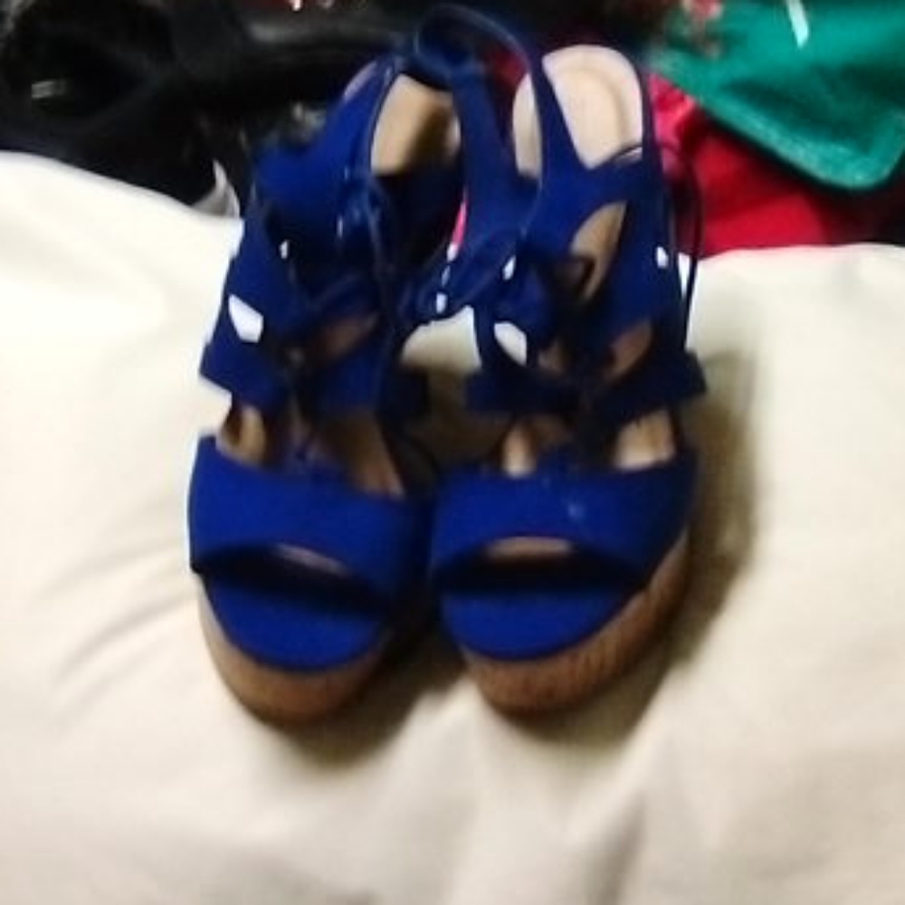 Blue Bamboo high heels